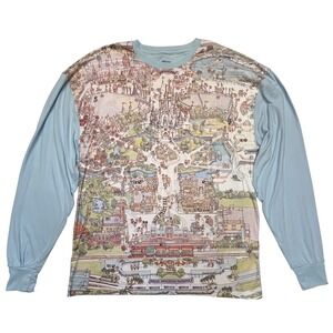 Disney Parks 50th Anniversary Vault Collection Magic Kingdom Map Shirt Size M
